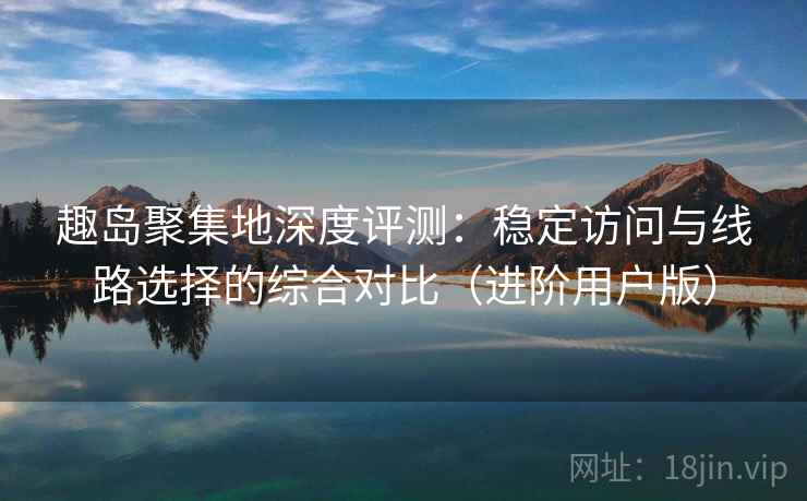 趣岛聚集地深度评测：稳定访问与线路选择的综合对比（进阶用户版）