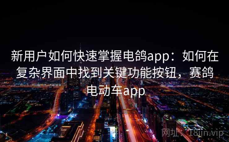 新用户如何快速掌握电鸽app：如何在复杂界面中找到关键功能按钮，赛鸽电动车app
