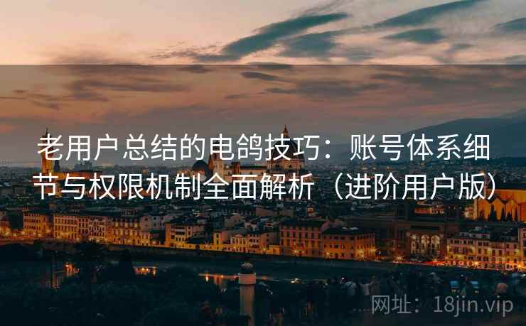 老用户总结的电鸽技巧:账号体系细节与权限机制全面解析(进阶用户版) 老用户总结的电鸽技巧:账号体系细节与权限机制全面解析(进阶用户版)