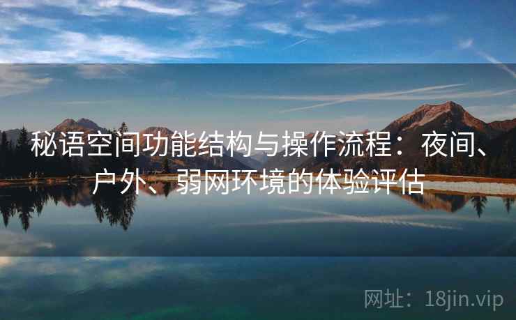 秘语空间功能结构与操作流程:夜间、户外、弱网环境的体验评估 秘语空间功能结构与操作流程:夜间、户外、弱网环境的体验评估