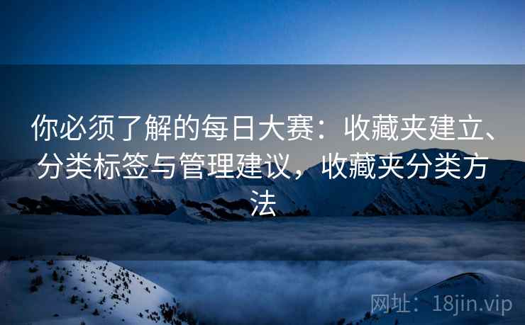 你必须了解的每日大赛：收藏夹建立、分类标签与管理建议，收藏夹分类方法