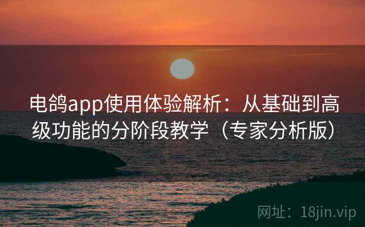 电鸽app使用体验解析:从基础到高级功能的分阶段教学(专家分析版) 电鸽app使用体验解析:从基础到高级功能的分阶段教学(专家分析版)